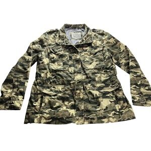 Levi's Womens Jacket Size Large Lightweight Parachute LW9RC219 Military Camo C15